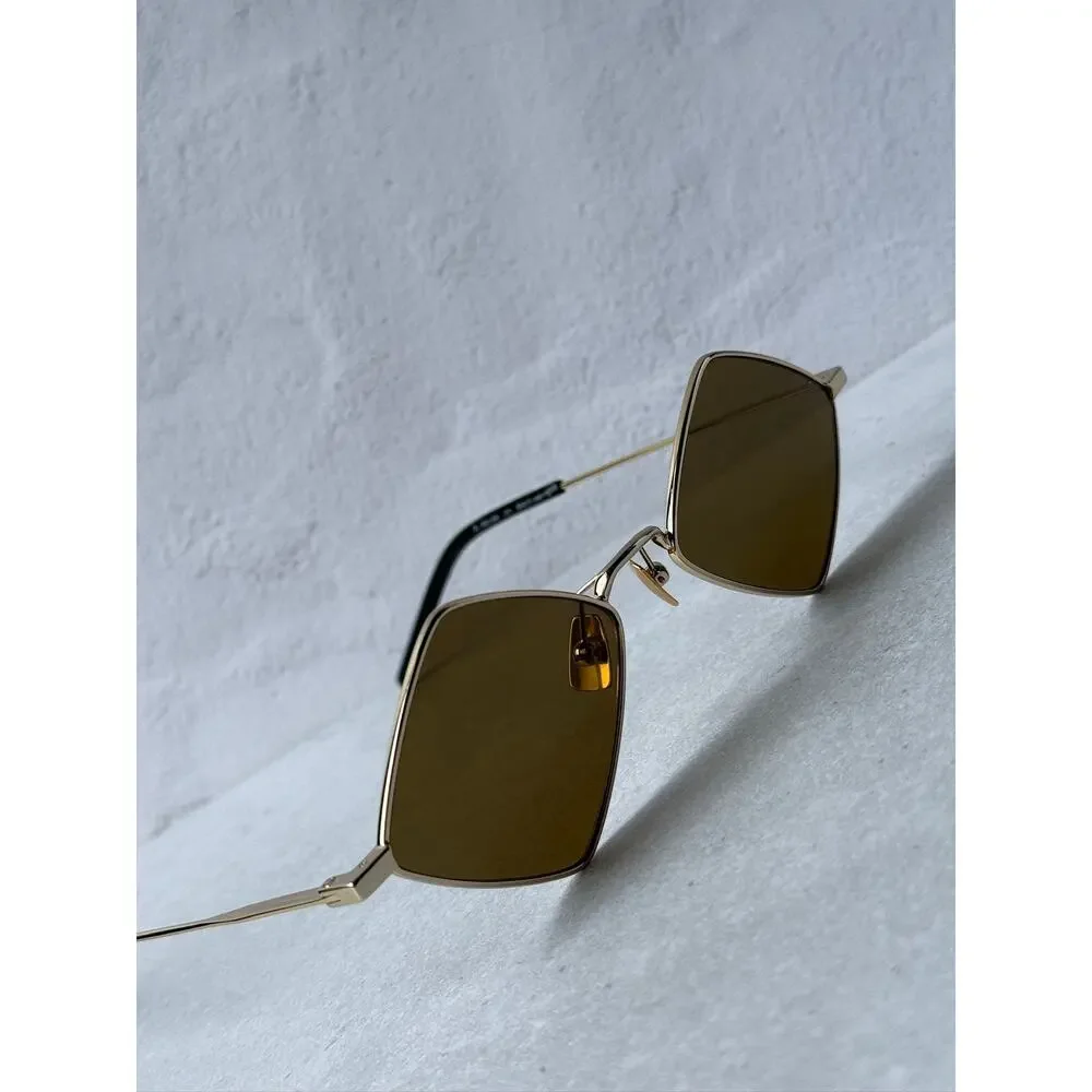 NEW Saint Laurent SL302 Lisa Sunglasses in Gold Brown